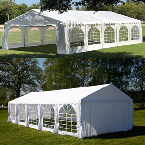 Tente de réception extérieure de luxe en PVC blanc, 6x12m, pour 300-500 personnes, résistante au vent, galvanisée, pour mariages et événements, BM-TE01, tissu robuste Galva - Product Image 4