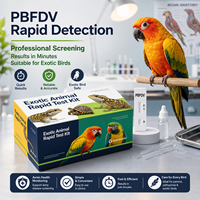 Kit de test rapide pour animaux exotiques (CPS, PBFDV, NDV, Tricho, Crypto) – Cassette de diagnostic vétérinaire pour oiseaux, reptiles et animaux de compagnie – Sans MOQ, échantillon gratuit