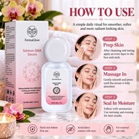Sérum Visage Anti-Âge Fermenté au ADN de Saumon Sauvage PDRN, Peptide Micro-encapsulé, Raffermissant, Lissant les Rides Fines, Hydratant et Réparateur