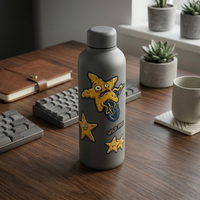 Autocollants décoratifs personnalisés mignons et amusants découpés à la forme, en vinyle imperméable, pour bouteille d'eau, ordinateur portable, skateboard