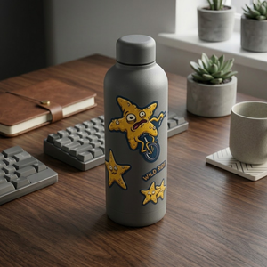 Autocollants décoratifs personnalisés mignons et amusants découpés à la forme, <span class=keywords><strong>en</strong></span> vinyle imperméable, pour bouteille d'eau, ordinateur portable, skateboard - Product Image 5