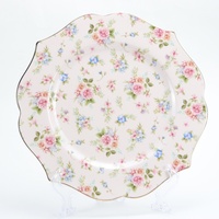 Juego de Platos de Porcelana de Cerámica con Diseño Floral de Primavera, Ecológico, Personalizado, Estilo Retro, 8, 10 y 12 Pulgadas, Venta al Por Mayor