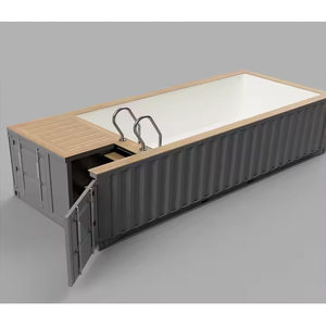 Nhà piscina di động trên mặt đất Spa Plunge hồ bơi 20ft 40ft di động hàng hóa di động <span class=keywords><strong>container</strong></span> hồ bơi - Product Image 4