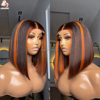 Peluca de Cabello Humano Súper Doble Trama 4x4 con Cierre de Encaje Transparente HD, Corte Recto, Cabello Virgen Vietnamita Liso Natural P4/350, Peluca Bob Sin Pegamento