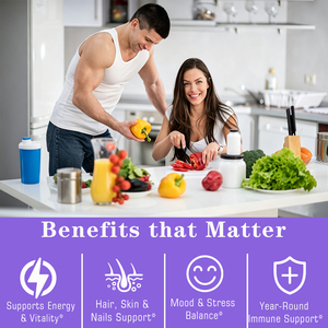 Multivitamínico de Alta Calidad para Mujeres en Cápsulas, 20 Vitaminas y Minerales, Apoya la Energía y Vitalidad, Cabello, Piel y Uñas - Product Image 4