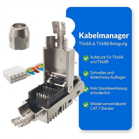 Connecteur Ethernet RJ45 blindé STP en alliage de zinc, 8 broches, montage sur panneau, sans outil, Cat8, prise modulaire sans micro-ondes ni outil