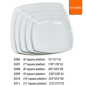 <span class=keywords><strong>Assiette</strong></span> à Salade <span class=keywords><strong>Blanche</strong></span> en Mélaminé Incassable de Haute Qualité, <span class=keywords><strong>Assiette</strong></span> <span class=keywords><strong>Carrée</strong></span> en Mélaminé pour Hôtel - Product Image 2