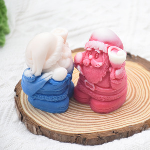 Santa Claus Christmas Scented Plaster Epoxy Resin Silicone <b>Candle</b> <b>Mold</b> Reusable Non-Toxic Eco-Friendly <b>Candle</b> Decoration Making - Product Image 4