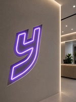 Enseigne lumineuse LED personnalisée, enseigne en acrylique rétroéclairée 3D pour salon de beauté, logo mural LED néon, enseigne personnalisée avec nom d'entreprise