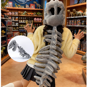 En gros, Coiffe en peluche Tête de dinosaure, 2 tailles, Accessoire de costume de cosplay d'Halloween, <span class=keywords><strong>Jouet</strong></span> souvenir de parc à dinosaures - Product Image 1