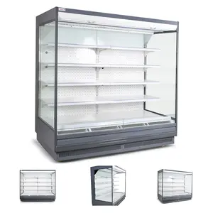 Commercial Supermarket Open Air Curtain Chiller Refrigeration Equipment Refrigerator freezer