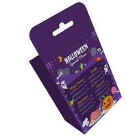 Carpeta de Cartón Reciclable con Acabado Mate Personalizado, con Orificio para Colgar, para Empaque de Juguetes, Regalos y Electrónicos de Halloween