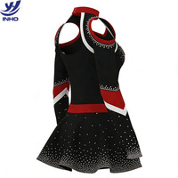 Uniformes de Porristas al Por Mayor, OEM, Spandex, Poliéster, Transpirables, Duraderos y Cómodos para Equipos Escolares