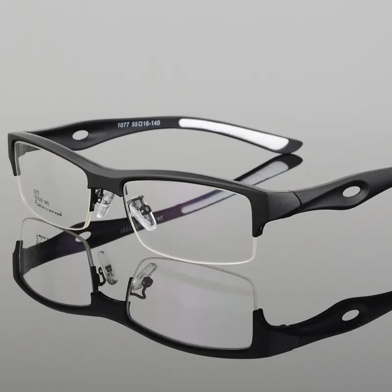 Mode Kacamata Miopia Tr90 Kacamata Bingkai Kacamata Optik Bingkai Kacamata Pria Kualitas Tinggi Setengah Bingkai Kaca