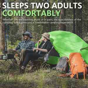 Carpa de Camping Impermeable Ultraligera de Doble Capa con Varillas de Fibra de Vidrio para 3-4 Personas, Cuatro Estaciones, Montaje en 10 Minutos, 2 Piezas de Nailon Ripstop - Product Image 4