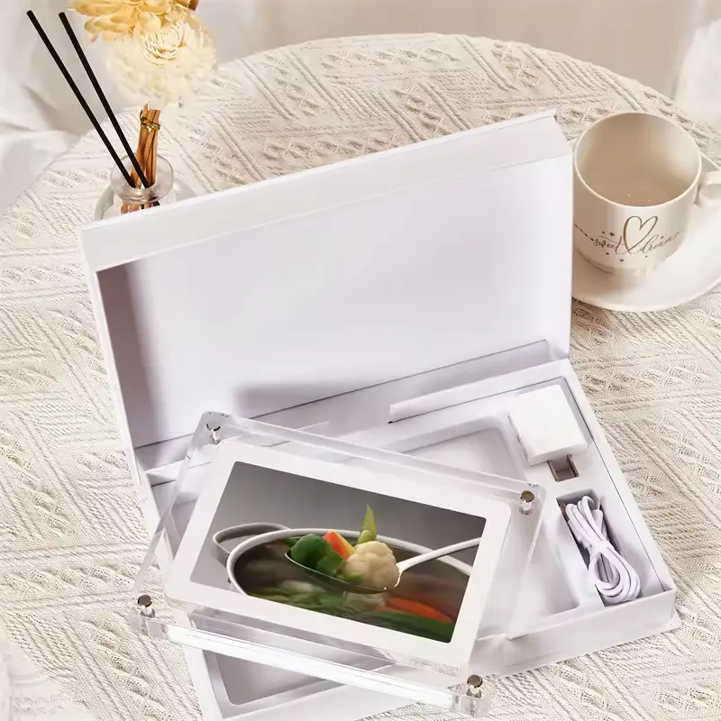 LOW MOQ Transparent 5 Inch Acrylic Digital Photo Frame and Digital Video Frame