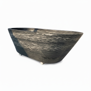 Baignoire autoportante en pierre de surface solide de luxe | Baignoire ovale moderne pour les projets de spa et d'hôtel de salle de bain - Product Image 1