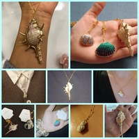 Collar de Conchas de Caracol Boho Cadena con Colgante de Concha de Mar y Playa para Mujer Collier Femme Joyería de Verano de Caracoles Cowrie Bohemio