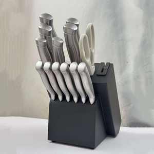 ชุดมีดครัวสแตนเลส 14 ชิ้น พรีเมียม ซาน เย่ หลาง มีดเชฟ มีดแล่เนื้อ ด้ามจับใช้ได้ทั้งสองมือ ใบมีดขัดเงา ด้ามไม้ - Product Image 4