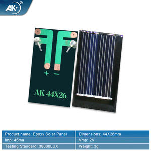 แผงเซลล์แสงอาทิตย์อีพ็อกซี่โพลีมินิ45*45 0.5V1.5V2V แบบทำมือรุ่น300 + มีในสต็อกสำหรับชาร์จแบตเตอรี่ - Product Image 4