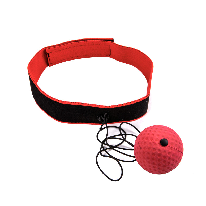 Bandeau rouge et noir + boule rouge