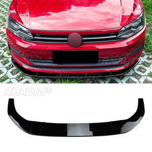 Front Bumper Lip Spoiler Diffuser <b>Splitters</b> Body Kit Aprons Cover Guard Trim for Volkswagen Polo MK6 2018+ - Product Image 1
