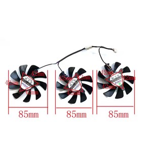 พัดลมระบายความร้อนของแท้85มม. FD9015U12D 4PIN สำหรับ PowerColor Radeon <span class=keywords><strong>RX6750</strong></span> Gre 12GB อะไหล่การ์ดกราฟิกไฟท์เตอร์ - Product Image 6