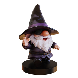 Statuetta Personalizzata in Resina OEM ODM, Gnomo Magico con Base, Fornitore all'Ingrosso di Statue da Collezione in Poliresina - Product Image 1