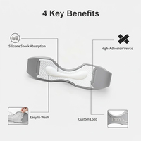 Genouillères de sport professionnelles en silicone avec support rotulien, stabilisatrices, respirantes, confortables, à structure alvéolée et anti-collision avec fixation à crochet