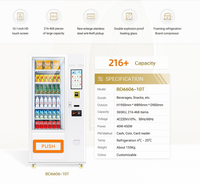 Distributeur automatique de boissons et d'aliments BD, station de métro, design compact, Wi-Fi, paiement sans argent liquide, chemin de transport en spirale
