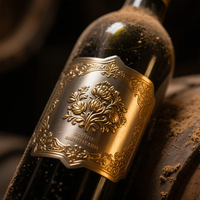 Etiquetas Adhesivas Personalizadas de Estilo Retro para Bebidas, Whisky, Cerveza, Vino, Brandy, Holográficas e Impermeables