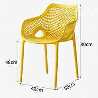 Chaise de salle à manger légère, imperméable, empilable, avec dossier en maille alvéolée, en résine, pour la cuisine, usage quotidien, style victorien moderne et élégant