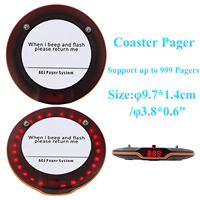 Système d'appel sans fil pour restaurants, système d'appel Coaster pour Food Truck, Café, Boutique, Bar, étanche et incassable