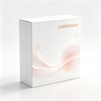 Boîte d'emballage en carton pliable gaufré pour appareil de beauté, grand format carré, en soie ondulée, avec logo personnalisé, dorure or champagne et finition rose poudré, vente en gros