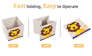 Boîte de rangement pliable en tissu Oxford, boîte de rangement pliable pour vêtements et jouets d'enfants - Product Image 3