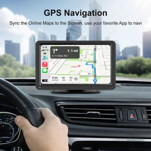 Pantalla portátil Rhythm de 7 pulgadas para automóvil con Mirror Link, transmisor FM y cámara de reversa para usuarios de Apple CarPlay y Android Auto - Product Image 2