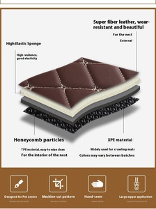 Yeni çevre dostu deri köpek kedi evi rüzgar geçirmez soğuk geçirmez yağmur geçirmez su geçirmez açık <span class=keywords><strong>Pet</strong></span> rahat kış barınak döken - Product Image 2