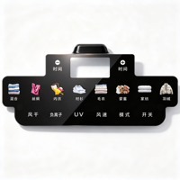 Panel Layar Digital Mesin Cuci Kualitas Tinggi Harga Murah Custom Pabrik, Stiker Kontrol Overlay Grafis Cetak