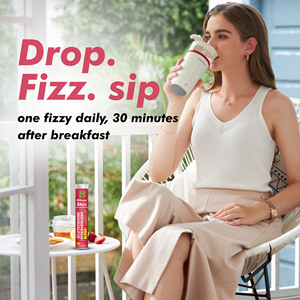 OEM ODM Multivitamin Effervescent Tablets Hyaluronic Acid and <b>Vitamin</b> C for Skin Whitening Antioxidant Support and <b>Liver</b> <b>Health</b> - Product Image 5