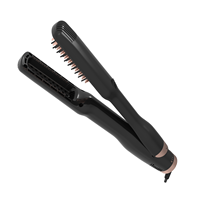 Lisseur électrique professionnel en céramique à chauffage rapide, peigne à air chaud pour cheveux bouclés, pour usage hôtelier et domestique