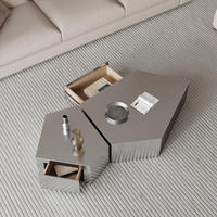 Table basse multifonctionnelle irrégulière pour salon et maison