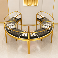 Vitrine à bijoux personnalisée, écologique, durable, avec cadre métallique, éclairage LED, verre robuste verrouillable, étanche, revêtement en poudre
