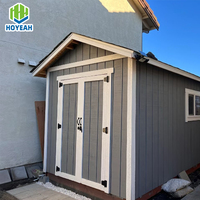 Kit de maison de jardin préfabriquée en WPC écologique, cabane durable en composite bois-plastique, abri extérieur résistant aux intempéries, assemblage facile, abri de jardin en WPC