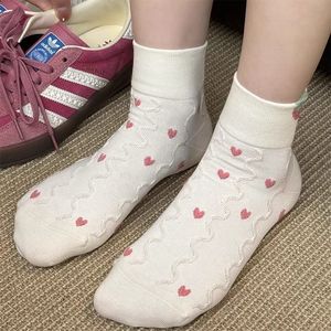 Cute Mid Calf <b>Socks</b> For Women Japanese Style <b>Breathable</b> Soft Cotton <b>Sock</b> With Fruit Pattern Fashionable Casual Wear - Product Image 4