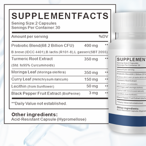 VitaHall Özel Marka Süper Gıda Probiyotik Kızılcık Vajinal Takviyesi Fiyat Karışımı Formülü Vegan Toptan Probiyotik Kapsüller - Product Image 3