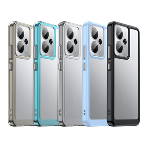 Cubierta de teléfono transparente 2 en 1 con botón independiente de protección completa para Oppo <span class=keywords><strong>Realme</strong></span> 14T/12X/14X/13/12/C51/<span class=keywords><strong>11</strong></span>, funda móvil anticaída - Product Image 3