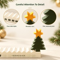 Calendrier de l'Avent de Noël en PLA imprimé en 3D, arbre, étoile, ornement de bureau, décoration de la maison, cadeau, vente en gros