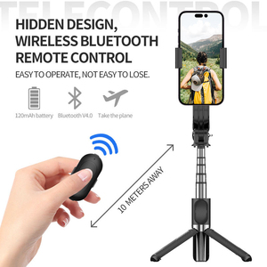 Trépied pliable pour selfie avec télécommande Bluetooth, <span class=keywords><strong>stabilisateur</strong></span> de téléphone pour la prise de vue vidéo Vlog, <span class=keywords><strong>iPhone</strong></span> Android - Product Image 6
