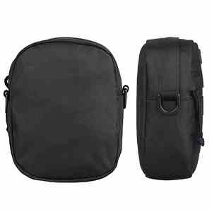 Sac banane unisexe en nylon imperméable avec fermeture éclair, pochette pour téléphone, sac bandoulière pour hommes et femmes, noir, pour sports de plein air, voyages, randonnée, camping - Product Image 3