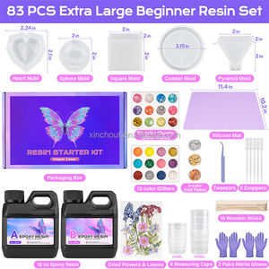<span class=keywords><strong>Kit</strong></span> de <span class=keywords><strong>Resina</strong></span> <span class=keywords><strong>Epoxi</strong></span> con Moldes para <span class=keywords><strong>Principiantes</strong></span> 18oz Súper Transparente y Dura <span class=keywords><strong>Resina</strong></span> Set Completo de Suministros de Manualidades para Iniciarse en el Arte de Vaciado - Product Image 2